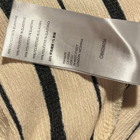 Anthropologie MAEVE Womens M Rita Ruffled One-Shoulder Top Striped Preppy Summer - Picture 5 of 7